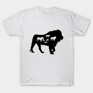 Lion Leader | father protector hero Husband | male lion Family protector T-Shirt